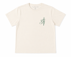"SPM" Cream Waist-Length T-Shirt