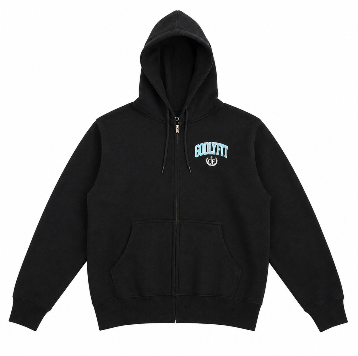 "College" Onyx Premium Zip-Up Hoodie