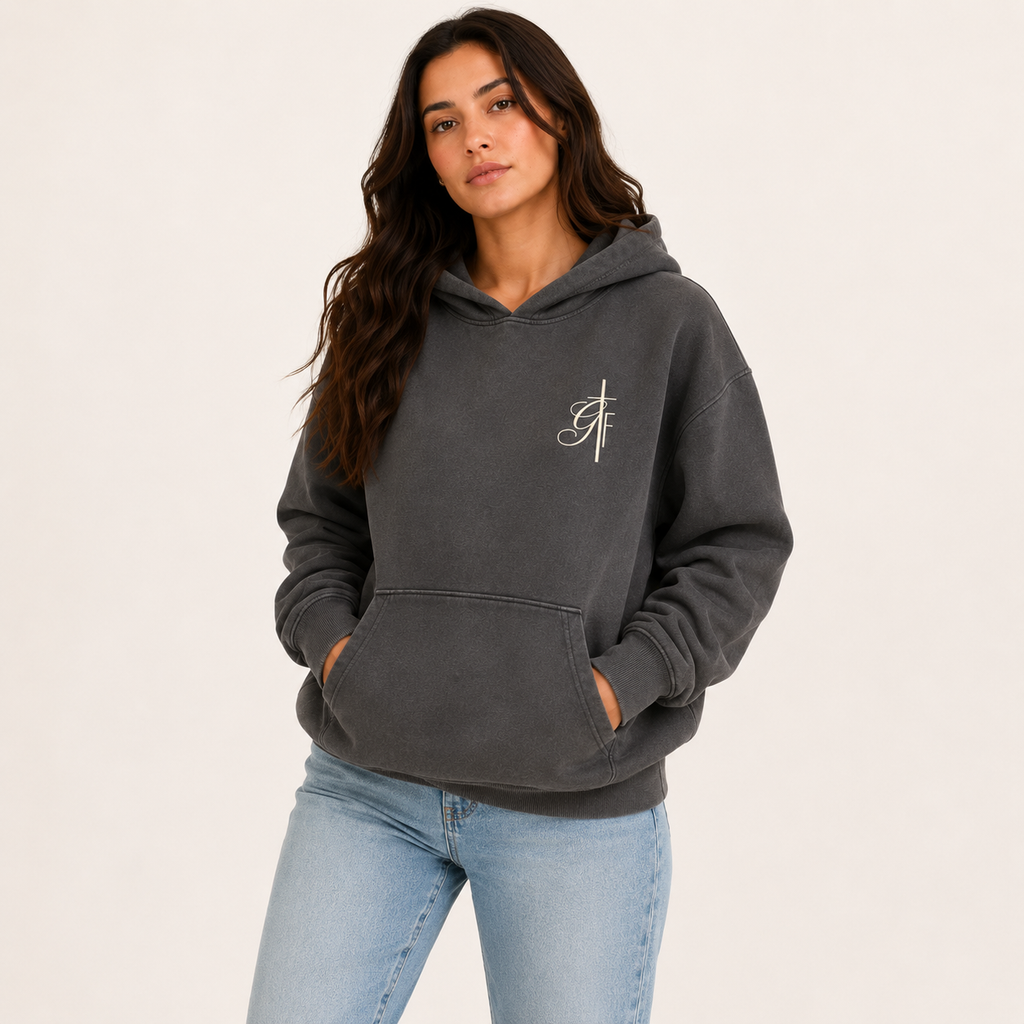 "GF" Grey Premium Hoodie
