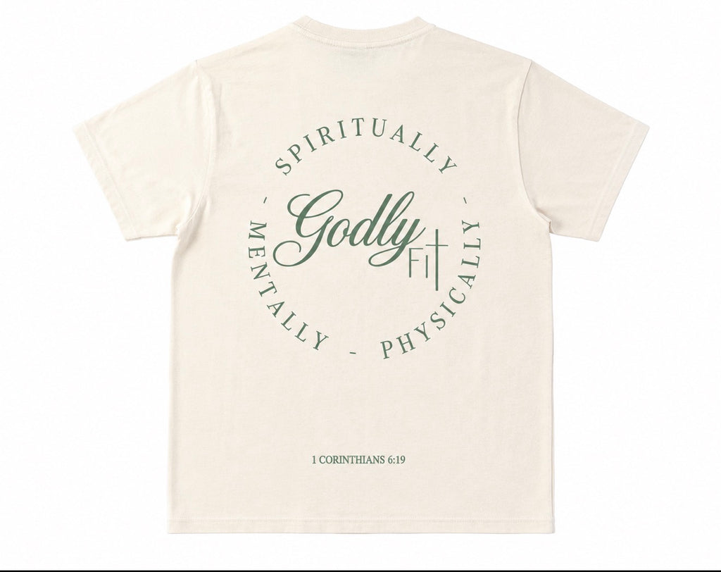 "SPM" Cream Waist-Length T-Shirt