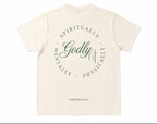 "SPM" Cream Waist-Length T-Shirt