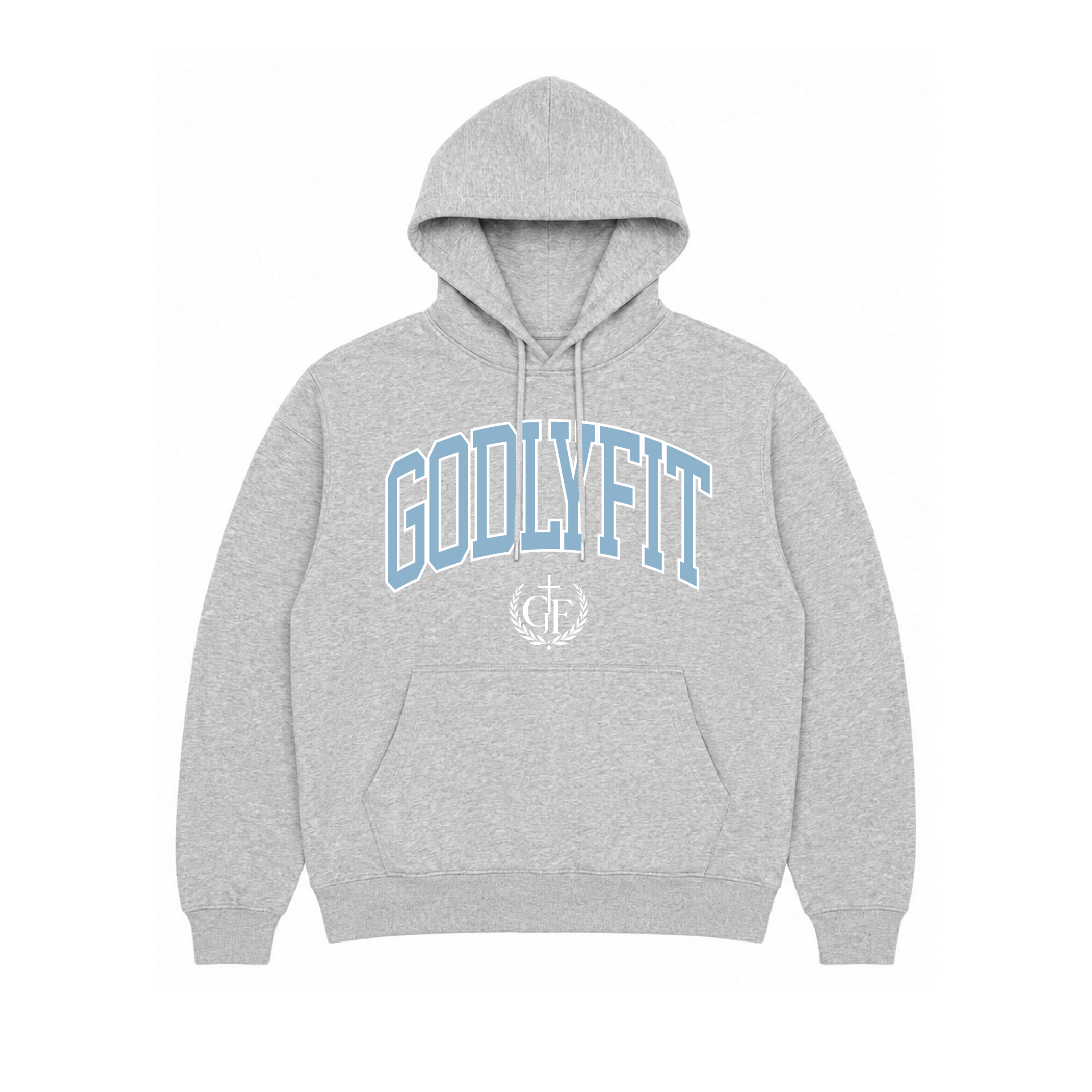 "College" Heather Grey Hoodie