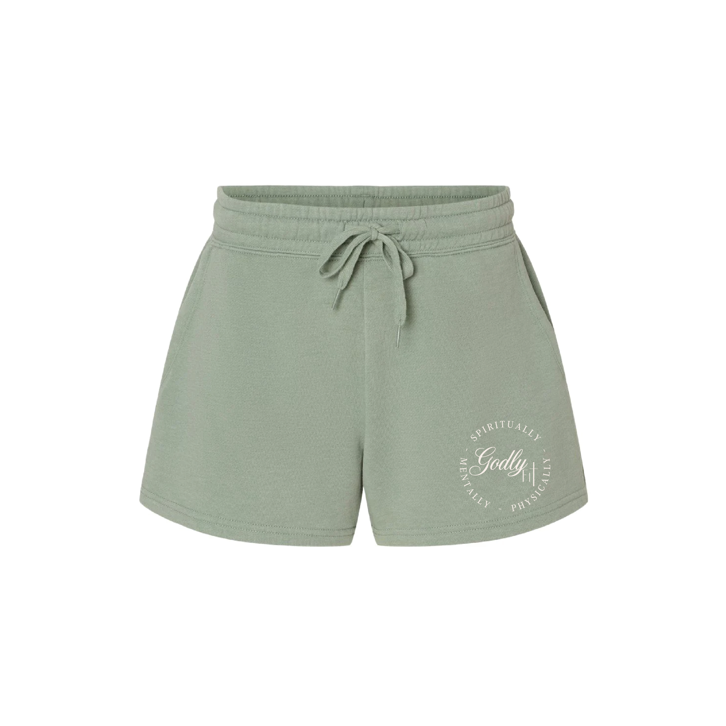 "Godly Fit" Seafoam Green Wave Shorts