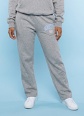 "College" Heather Grey Premium Open-Leg Sweatpants